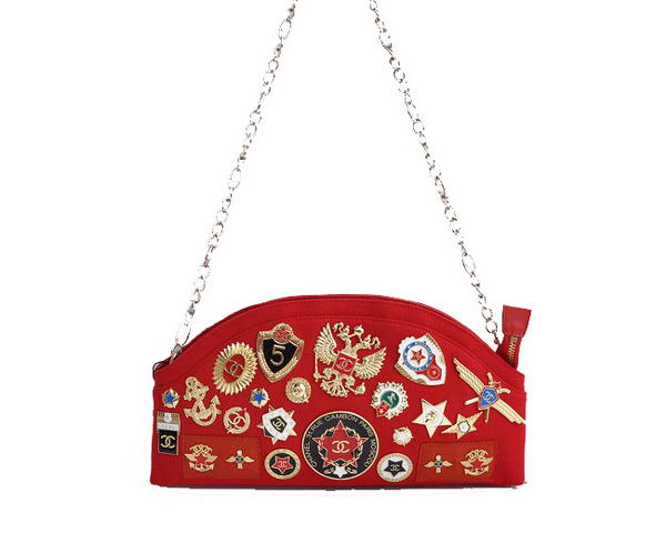 Fake Chanel Paris Moscow Romanov Chain Clutch A36017 Red On Sale